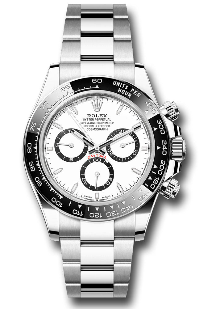 2026 - Rolex Oystersteel Cosmograph Daytona Watch "Panda" - Black Cerachrom Bezel - White Index Dial - Oyster Bracelet - 126500ln