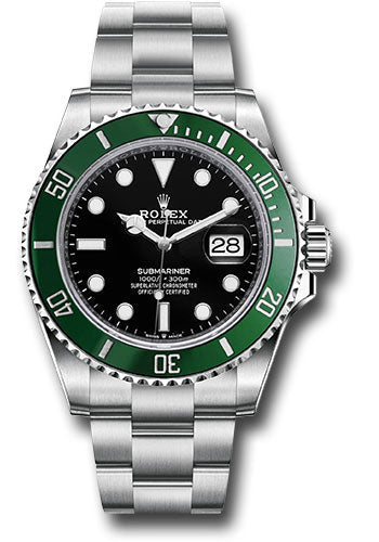2026 Rolex Steel Submariner Date Watch - The Starbucks - Green Bezel - Black Dial - 126610LV