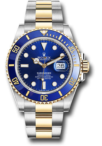 2021 - Rolex Steel and Gold Submariner Date Watch - Blue Bezel - Blue Dial - 126613LB