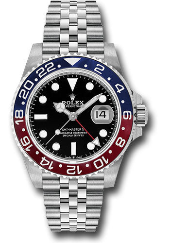 2026 - Rolex Steel GMT-Master II 40 Watch - Blue And Red "Pepsi" Bezel - Black Dial - Jubilee Bracelet - 126710BLRO