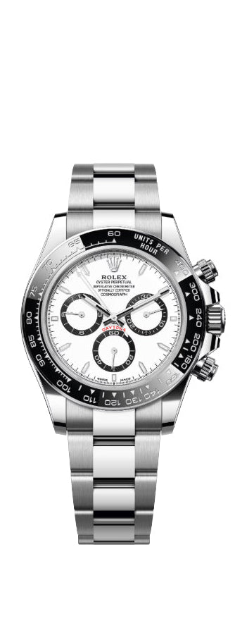 Rolex Oystersteel Cosmograph Daytona Watch - PANDA - White Index Dial - Oyster Bracelet - 126500ln - 2025