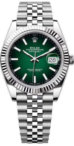 2026 - Rolex Datejust 41 Green Ombre Dial Ref. 126334