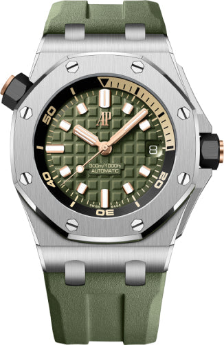 2025 - Audemars Piguet Royal Oak Offshore Diver 42mm Stainless Steel Green Dial 15720ST.OO.A052CA.01